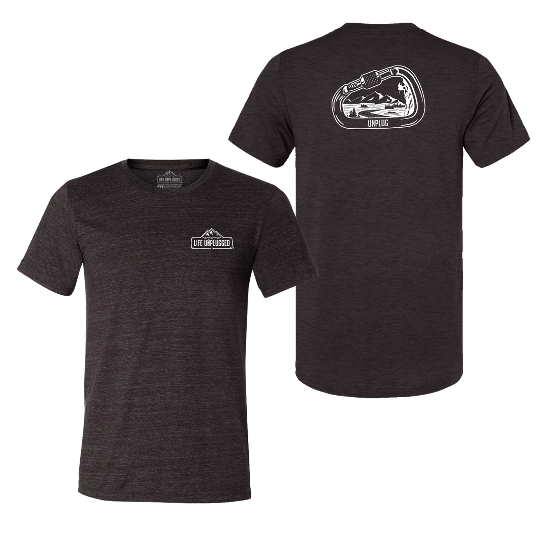 Rock Climbing Mountain Scene Triblend T-Shirt