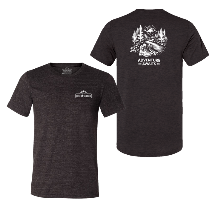 ADVENTURE AWAITS Triblend T-Shirt