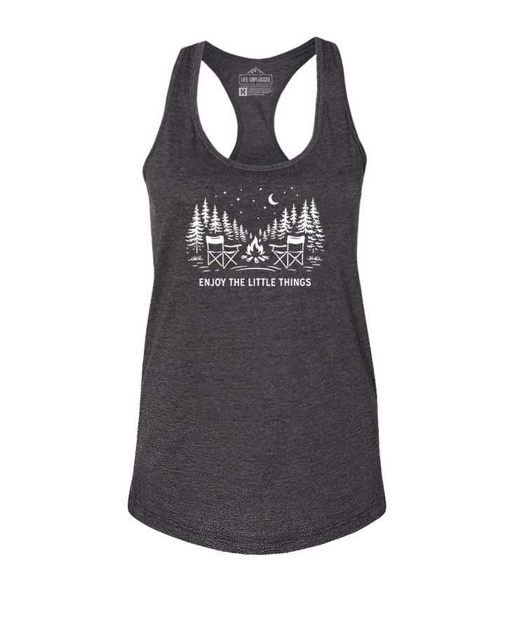 Enjoy The Little Things Campfire scene Women's Racerback Tank Top
