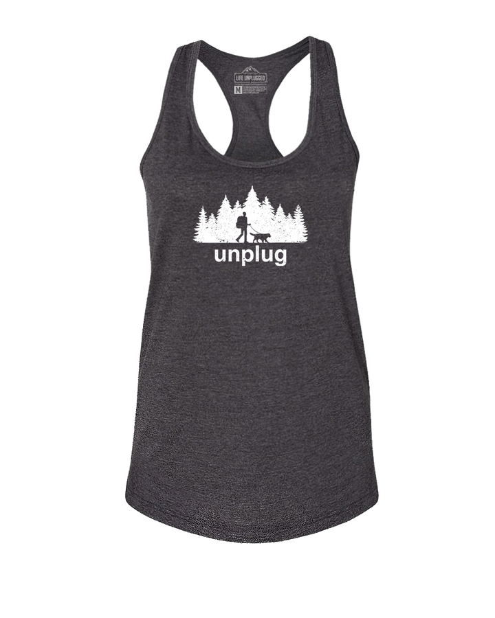 Dog Walks in the Woods Women's Racerback Tank Top