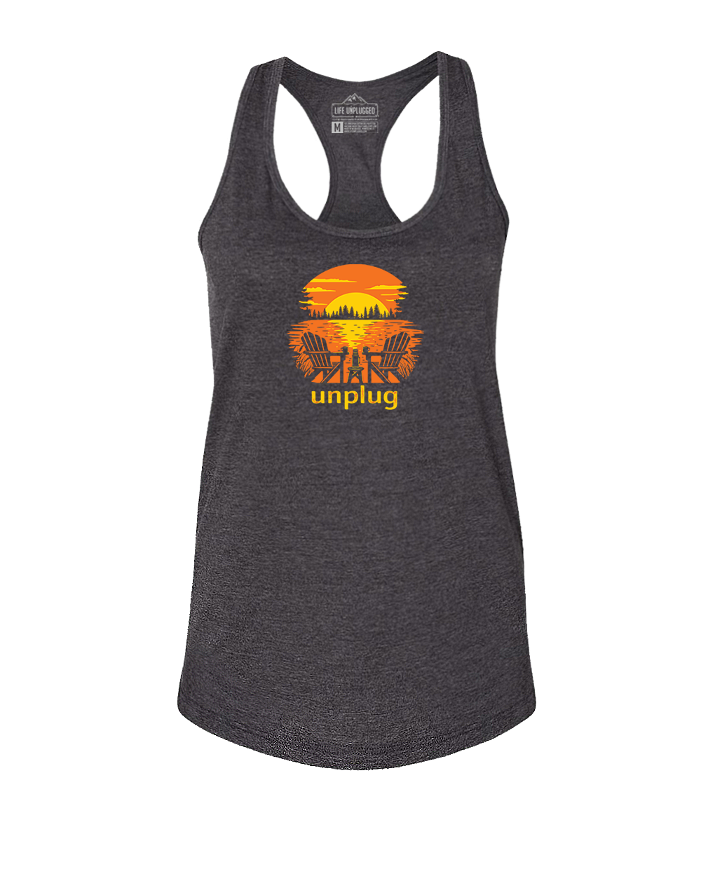 CHAIRS AT SUNSET Women's Racerback Tank Top