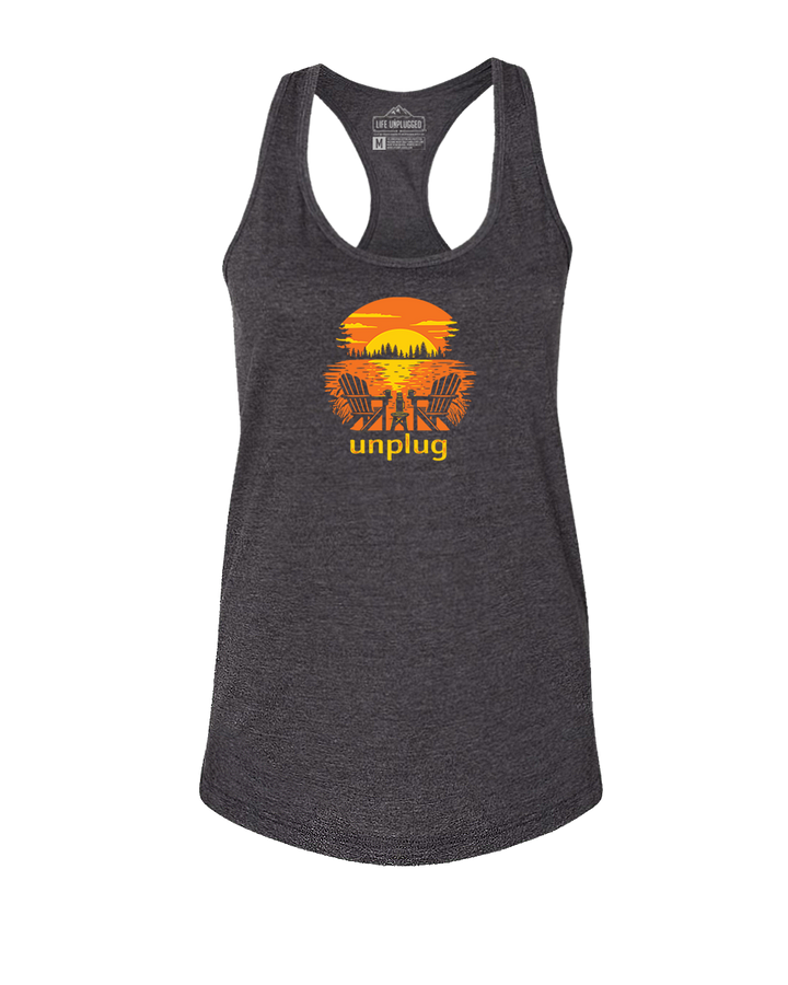 CHAIRS AT SUNSET Women's Racerback Tank Top