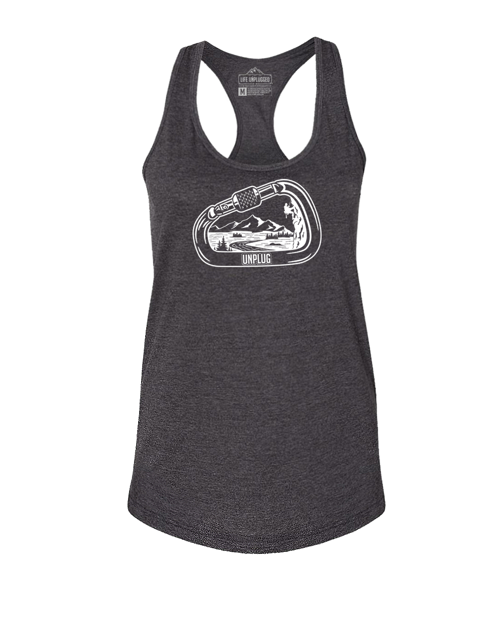 Rock Climbing Mountain Scene Women's Racerback Tank Top