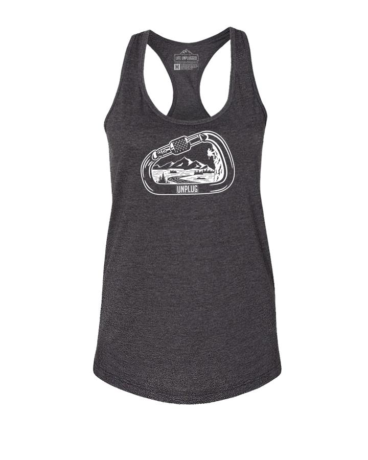 Rock Climbing Mountain Scene Women's Racerback Tank Top