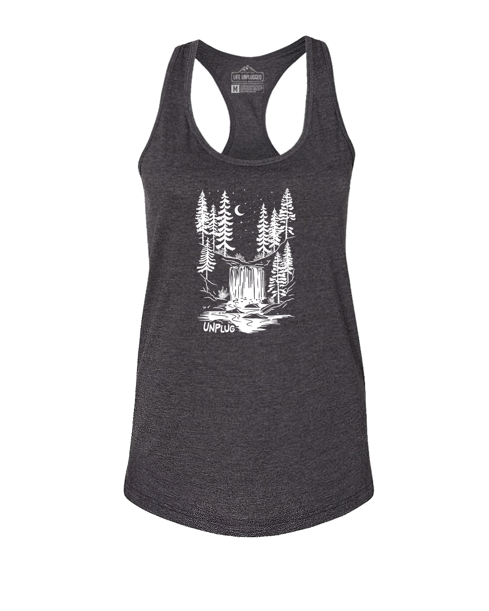 WATERFALL UNDER THE STARS Women's Racerback Tank Top