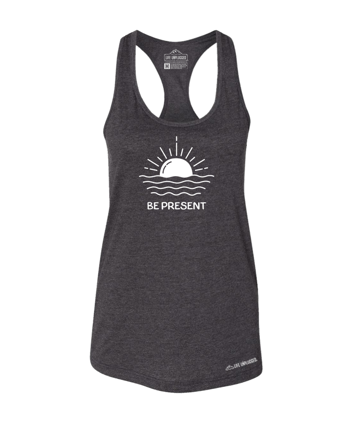 Ocean Sunset Premium Women's Relaxed Fit Racerback Tank Top - Life Unplugged