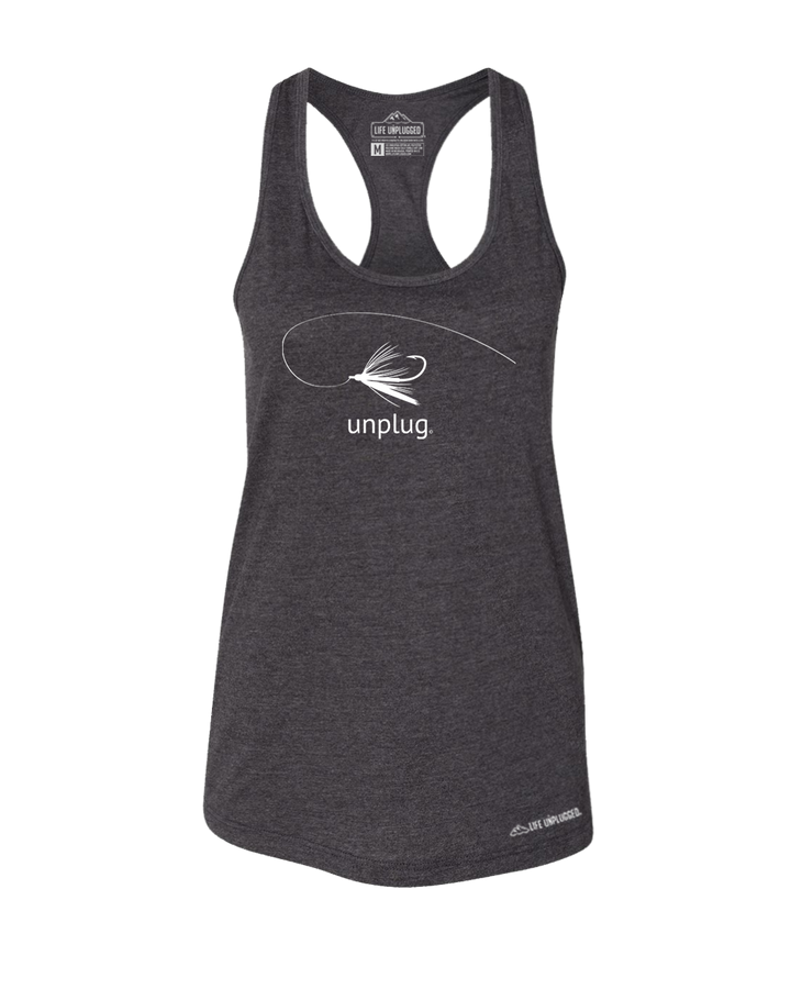 Fly Fishing Premium Women's Relaxed Fit Racerback Tank Top - Life Unplugged