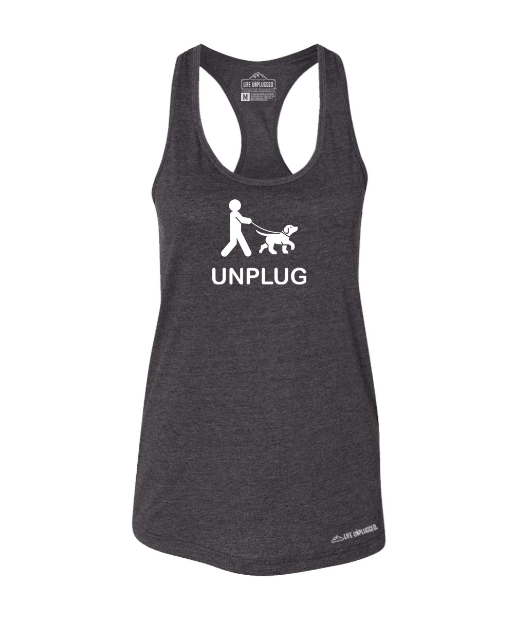 Dog Walking Premium Women's Relaxed Fit Racerback Tank Top - Life Unplugged