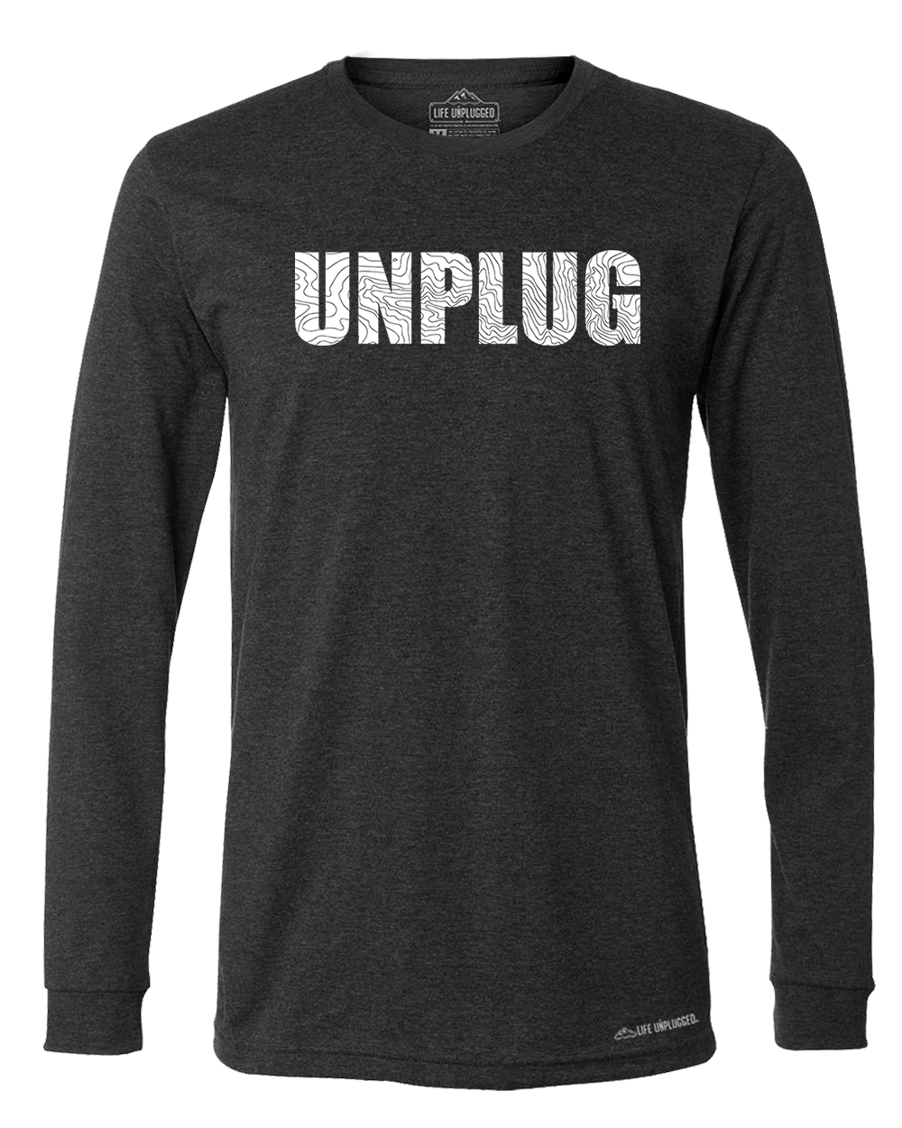 Unplug Topo Map Premium Polyblend Long Sleeve T-Shirt