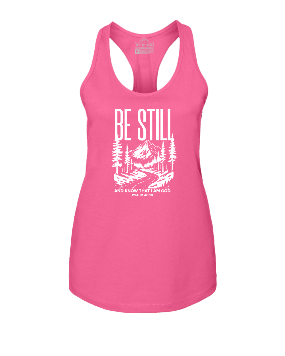 BE STILL AND KNOW Women's Racerback Tank Top