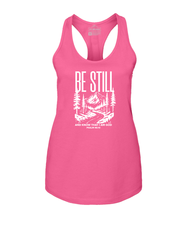 BE STILL AND KNOW Women's Racerback Tank Top