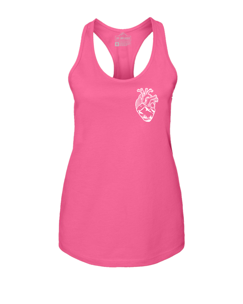 Anatomical Heart (Left Chest) Women's Racerback Tank Top