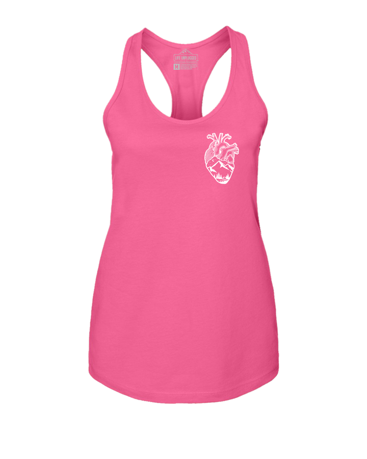 Anatomical Heart (Left Chest) Women's Racerback Tank Top