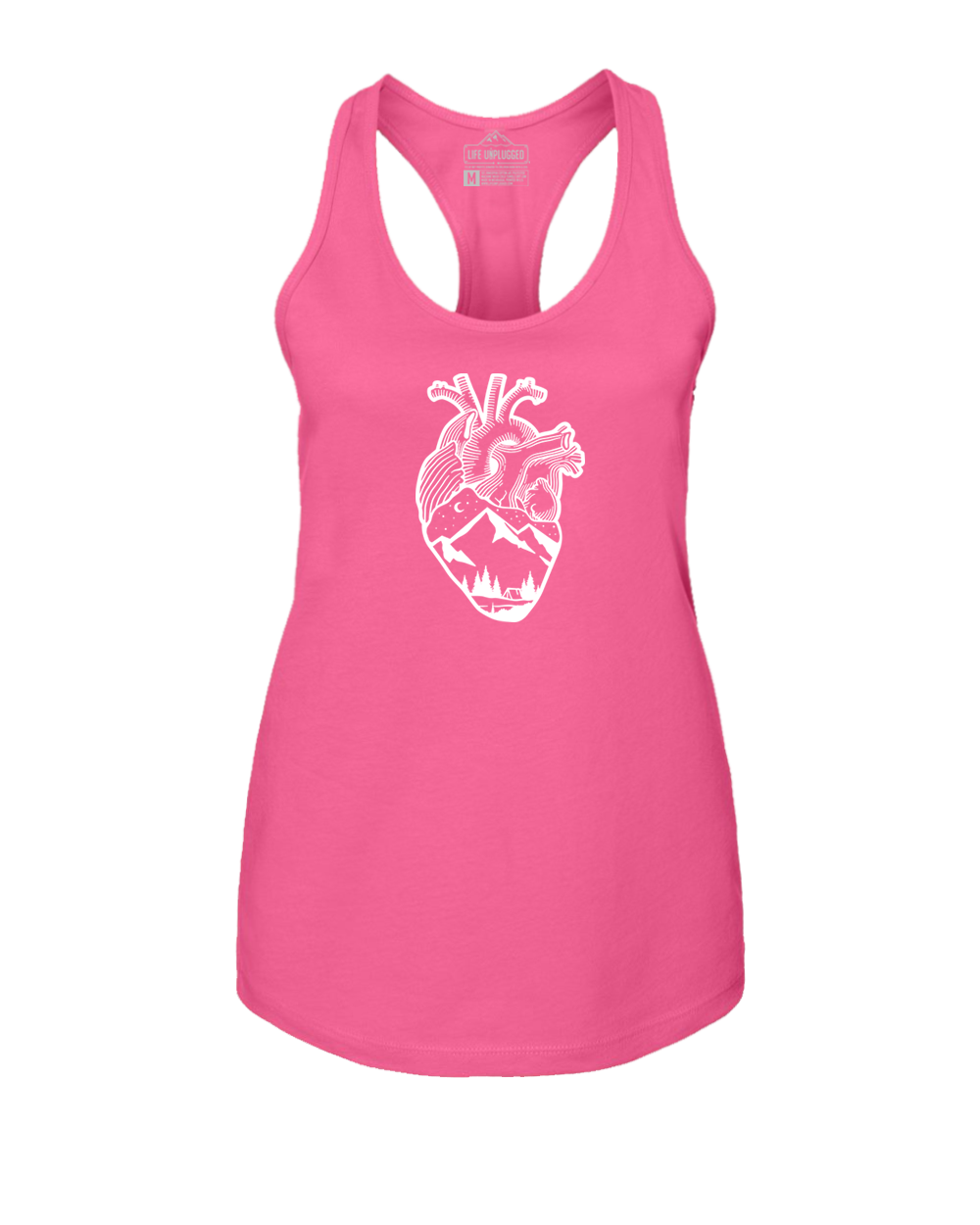 Anatomical Heart (Full Chest) Women's Racerback Tank Top