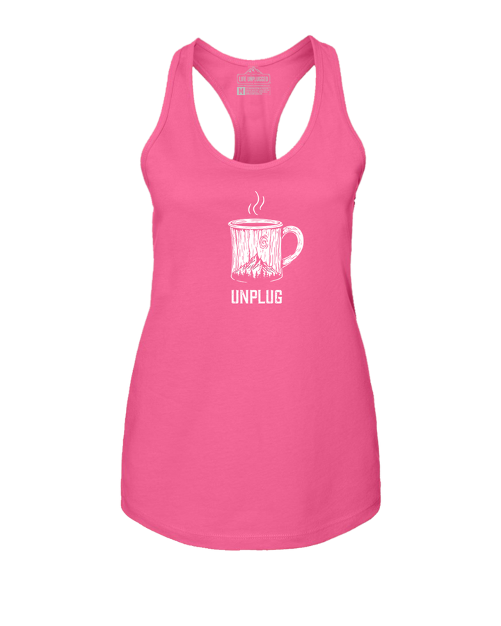 WOODEN COFFEE MUG Women's Racerback Tank Top