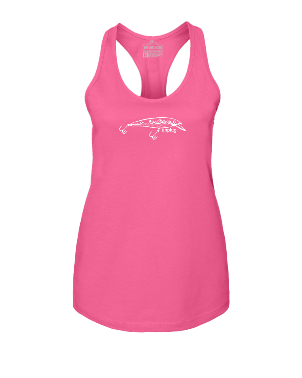 Fishing Lure Mountain Scene Women's Racerback Tank Top