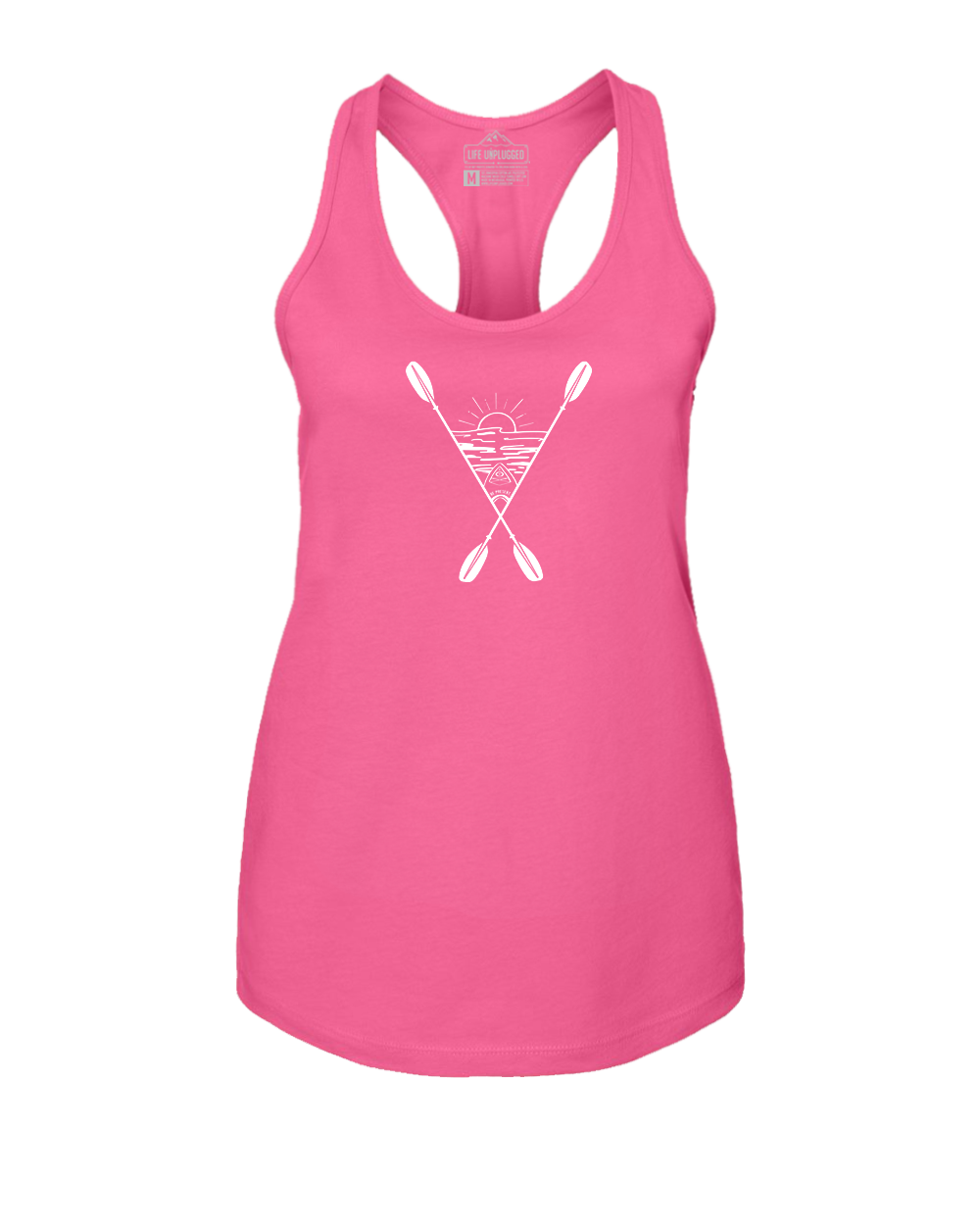 Kayaking Into The Sunset Women's Racerback Tank Top