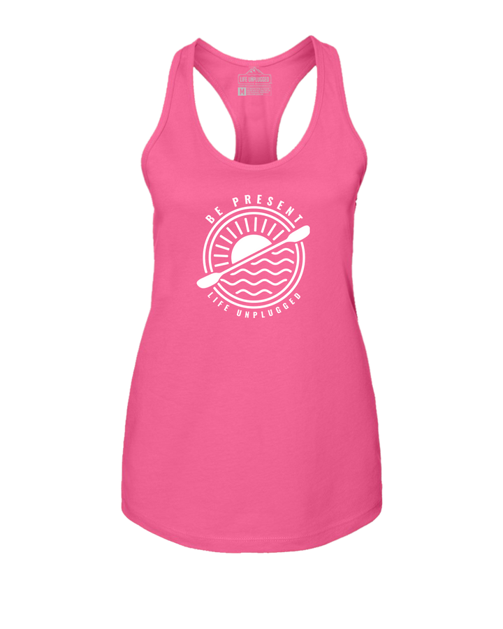 Be Present Paddle Women's Racerback Tank Top
