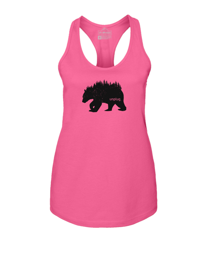 Bear In The Trees Women's Racerback Tank Top