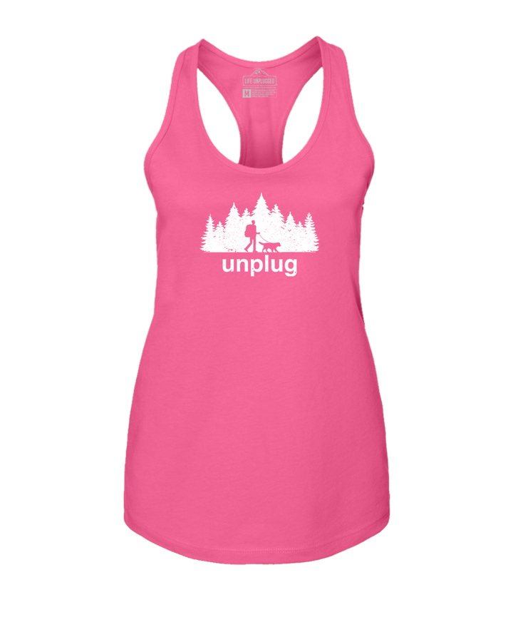 Dog Walks in the Woods Women's Racerback Tank Top