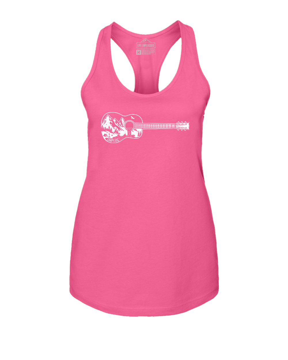 Guitar Mountain Scene Women's Racerback Tank Top
