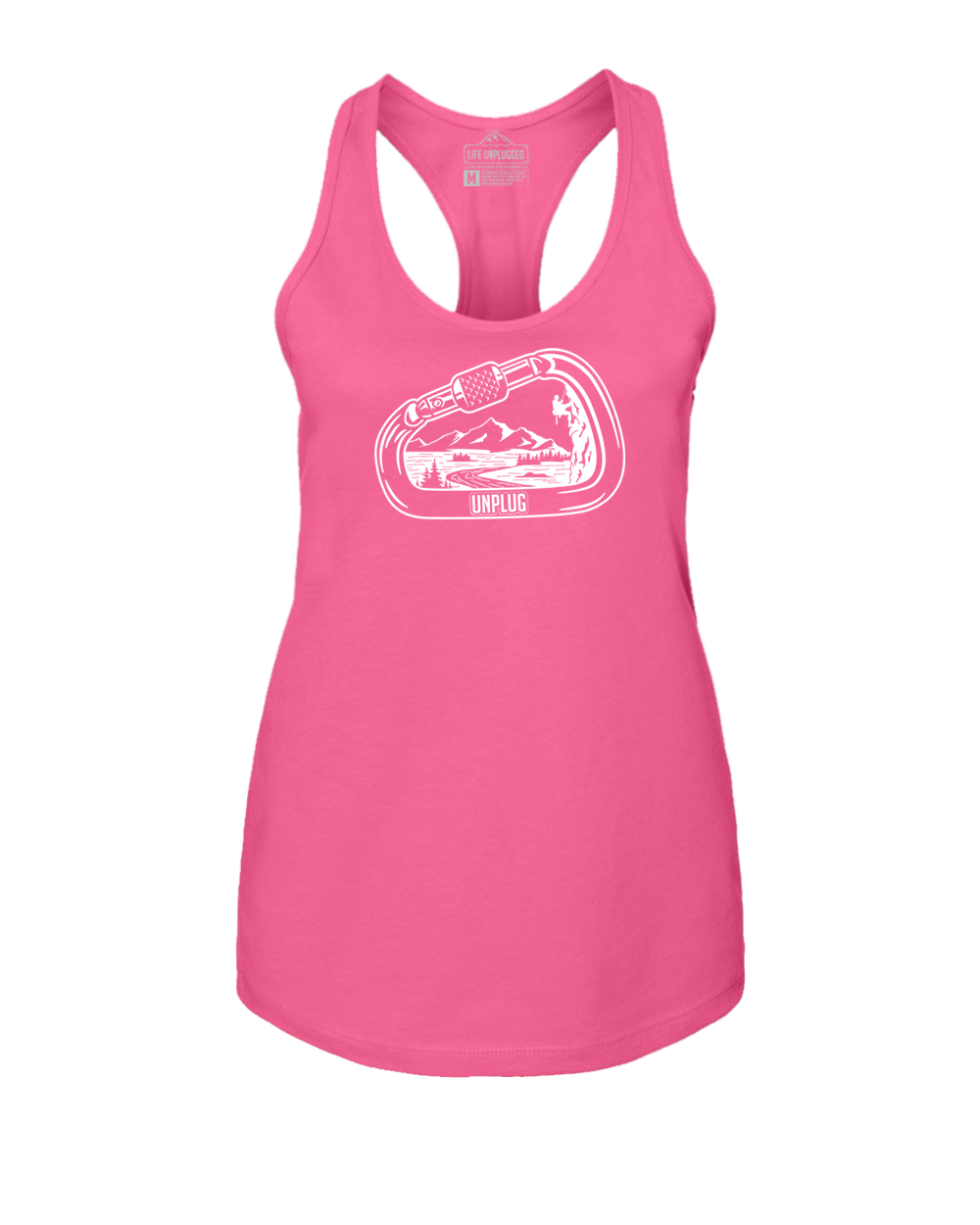 Rock Climbing Mountain Scene Women's Racerback Tank Top