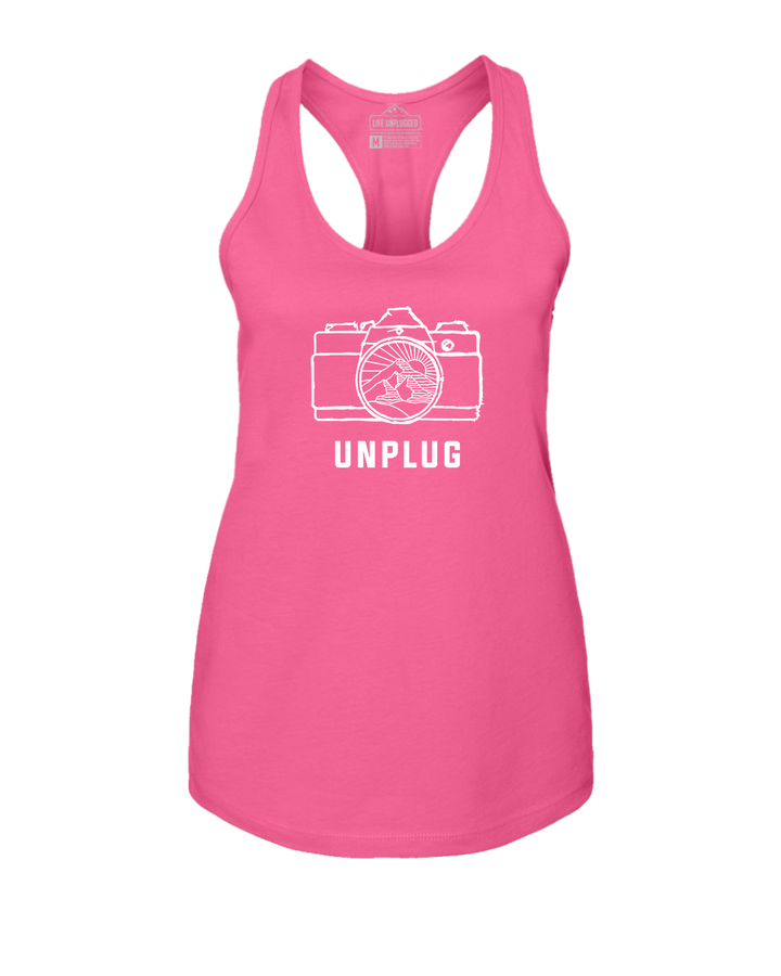 Camera Mountain Lens Women's Racerback Tank Top