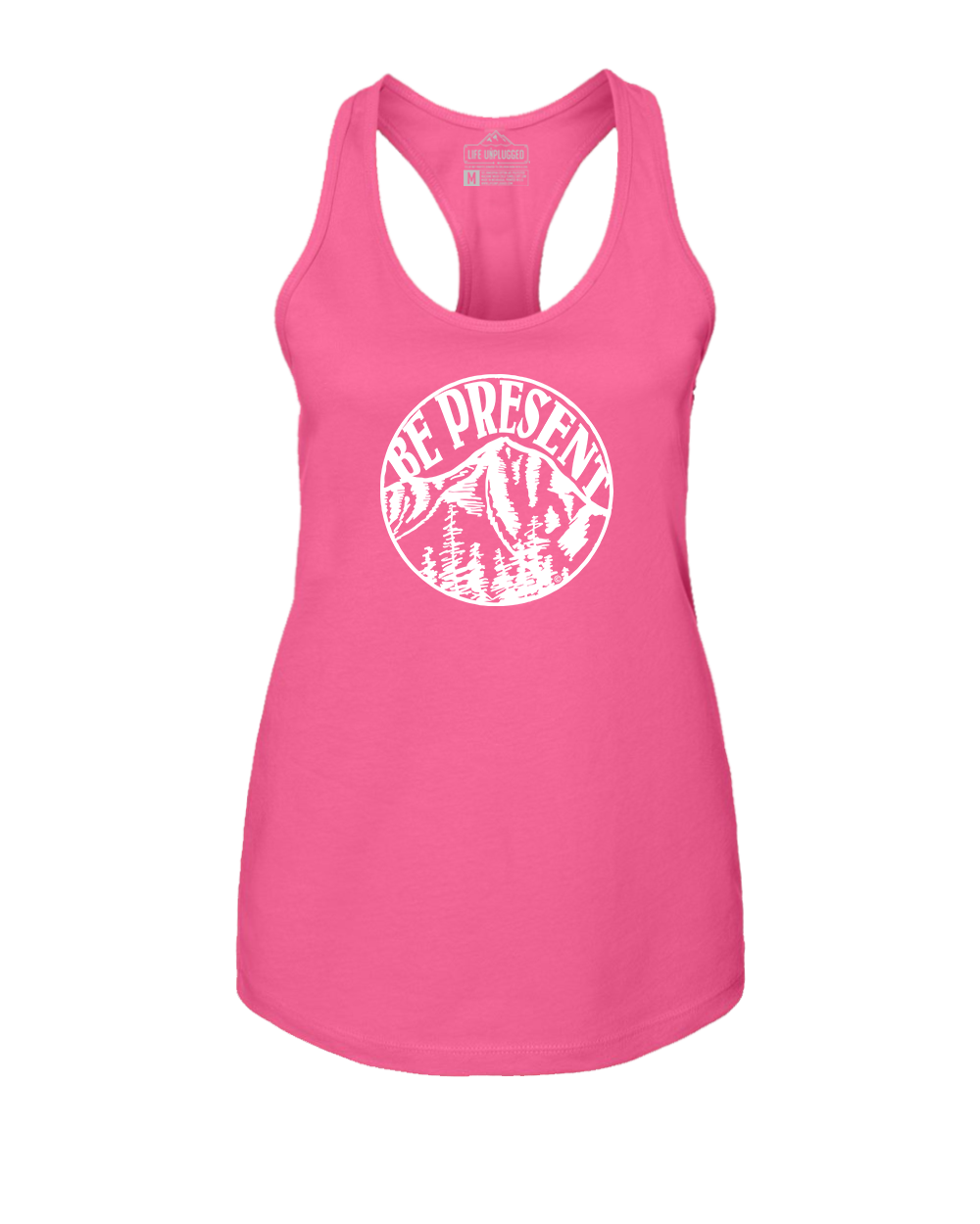 Be Present Mountain Women's Racerback Tank Top