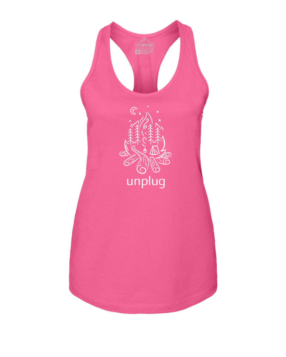 CAMPFIRE CAMPING SCENE Women's Racerback Tank Top
