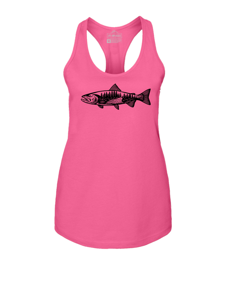 WOODLAND TROUT Women's Racerback Tank Top
