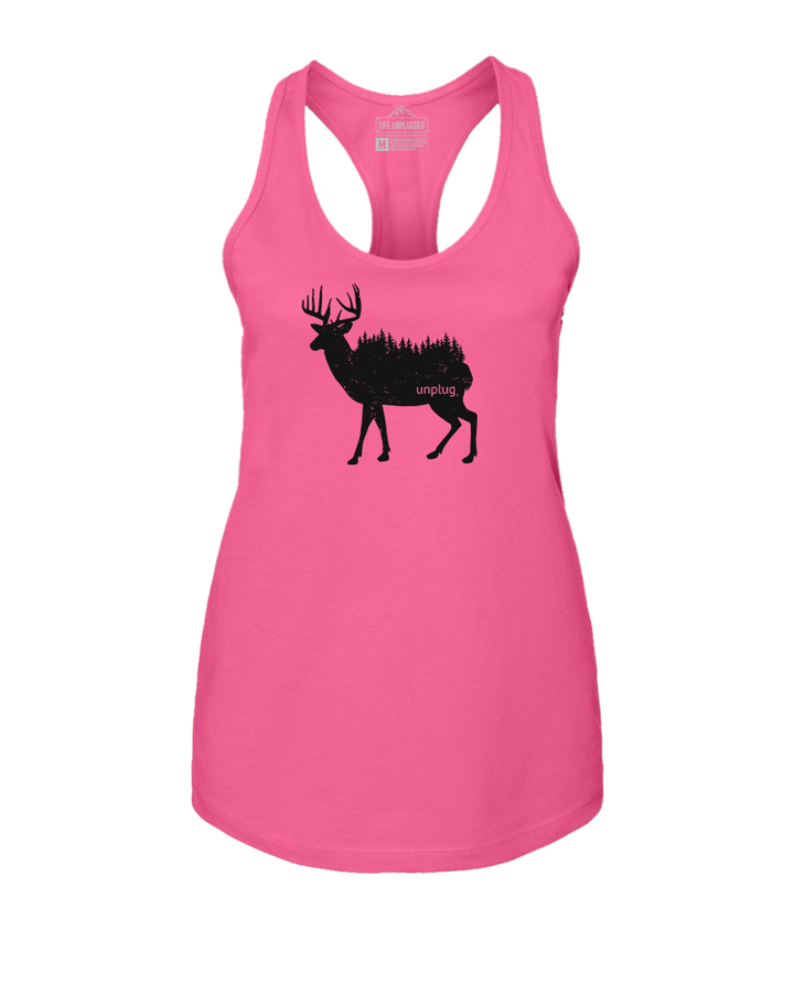 Deer In The Trees Women's Racerback Tank Top