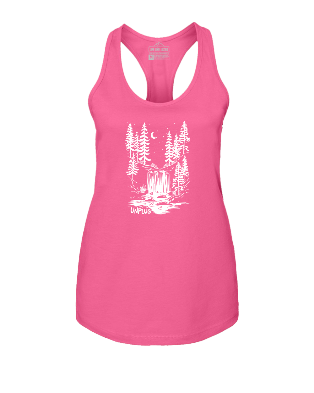 WATERFALL UNDER THE STARS Women's Racerback Tank Top
