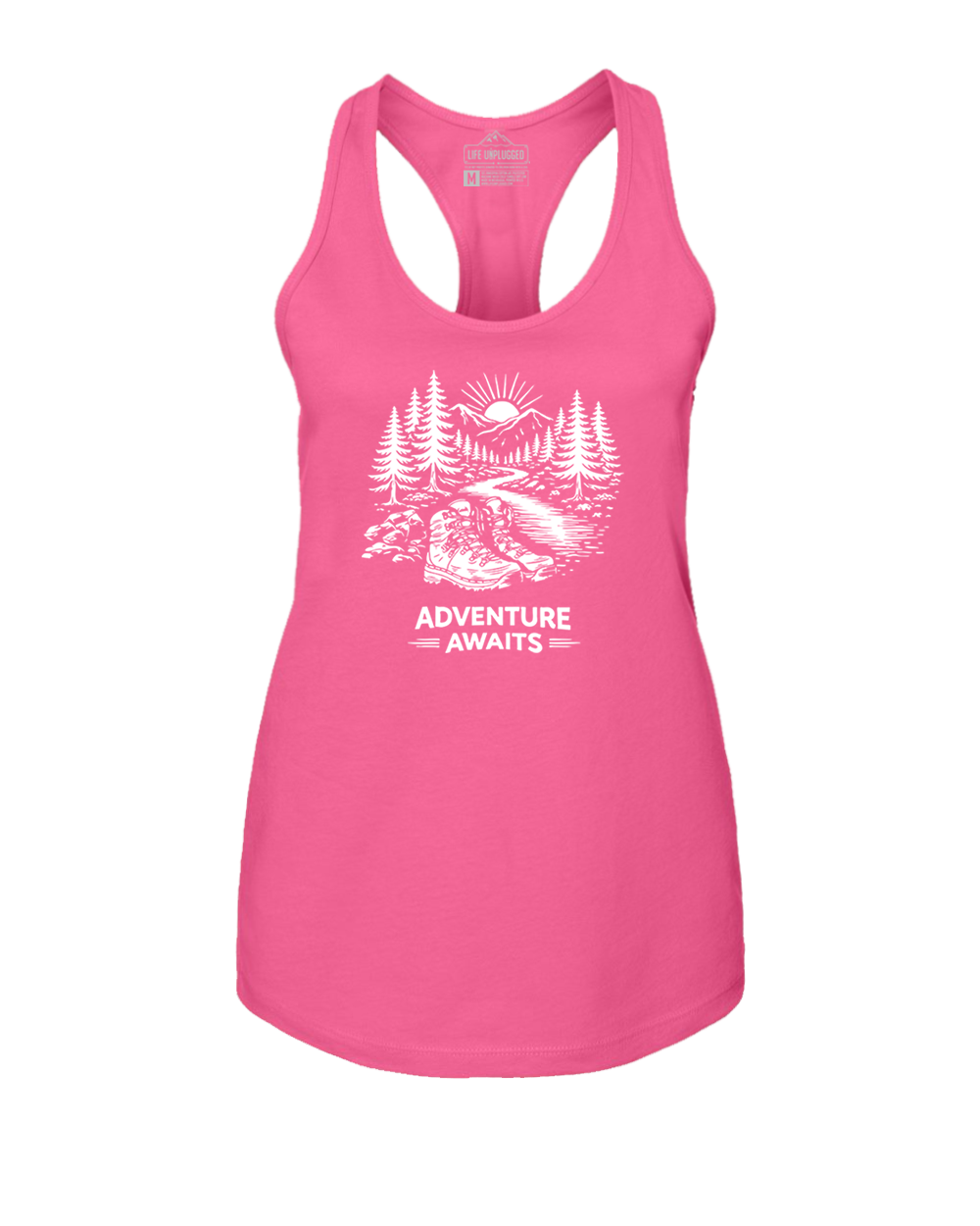 ADVENTURE AWAITS Women's Racerback Tank Top