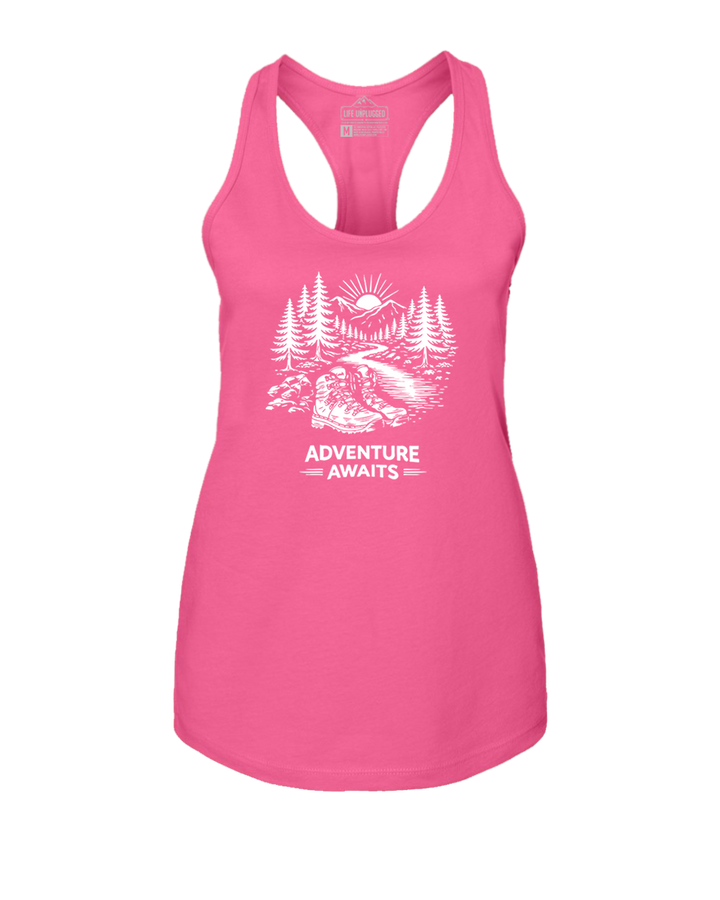 ADVENTURE AWAITS Women's Racerback Tank Top