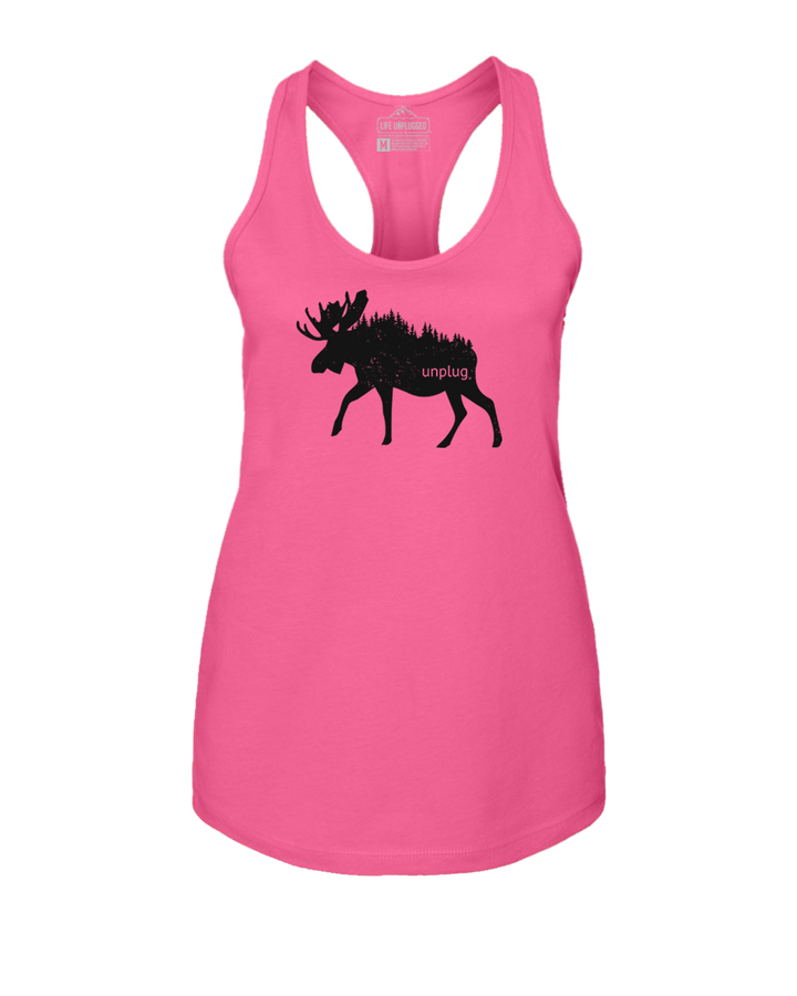 Moose In The Trees Women's Racerback Tank Top