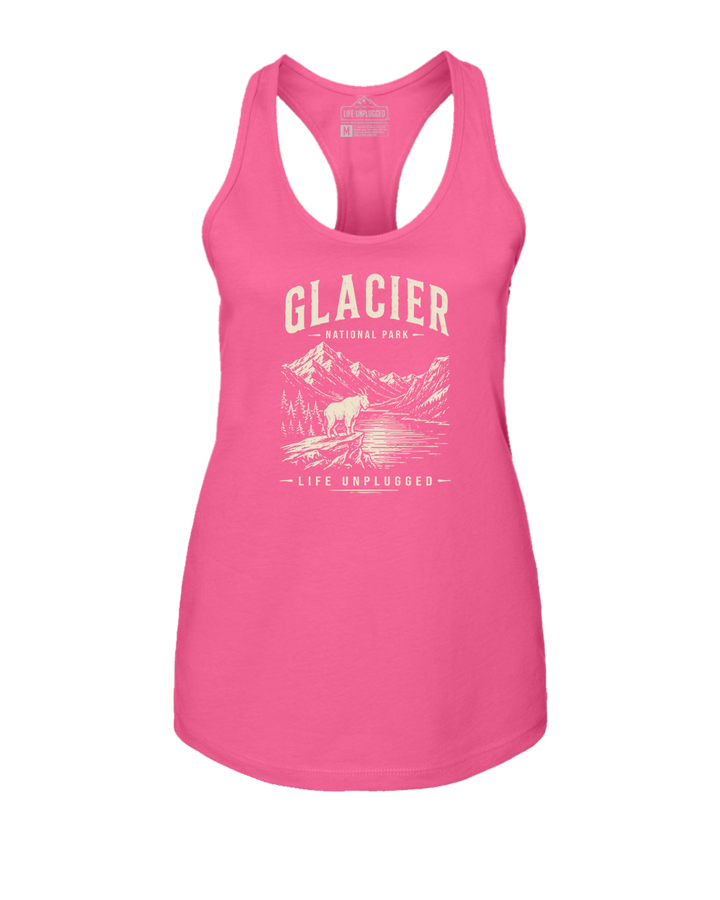 GLACIER NATIONAL PARK  Women's Racerback Tank Top