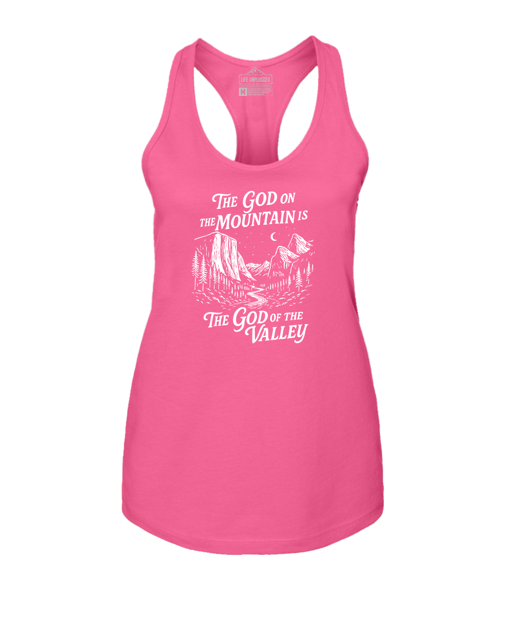GOD ON THE MOUNTAIN Women's Racerback Tank Top
