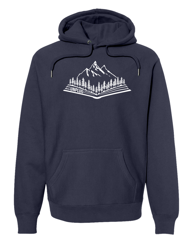 OPEN BOOK MOUNTAIN SCENE Super Heavyweight Hoodie