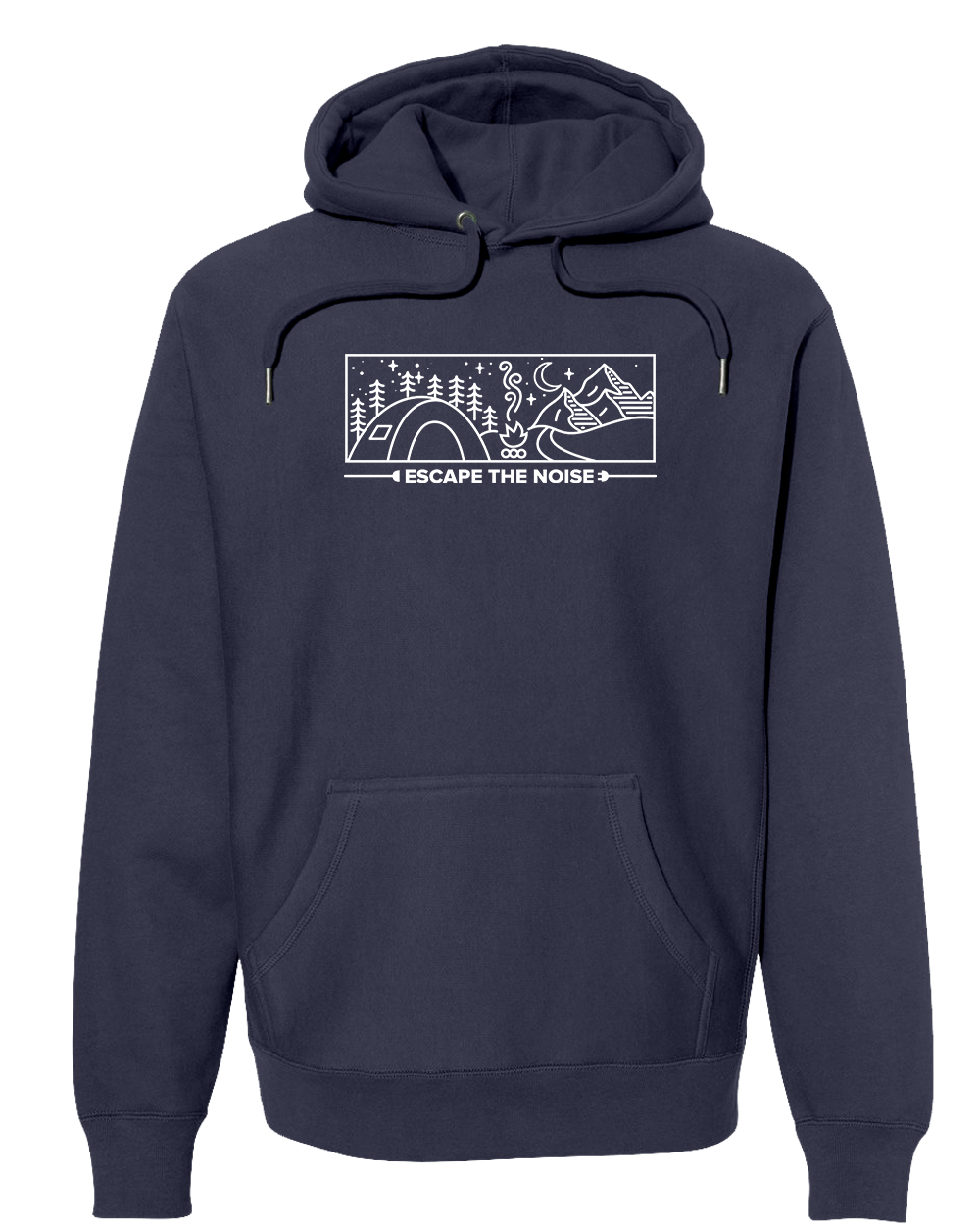 ESCAPE THE NOISE CAMPING SCENE Super Heavyweight Hoodie