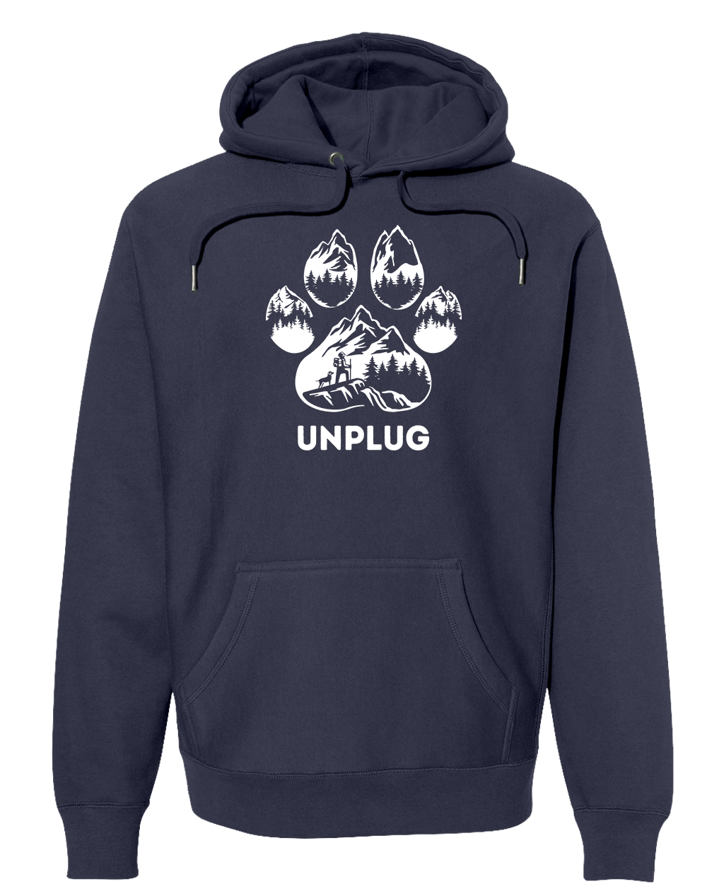 PAW PRINT MOUNTAIN SCENE Super Heavyweight Hoodie