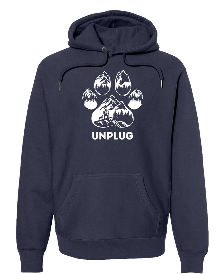 PAW PRINT MOUNTAIN SCENE Super Heavyweight Hoodie