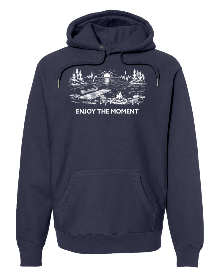 ENJOY THE MOMENT (LAKE SCENE) Super Heavyweight Hoodie