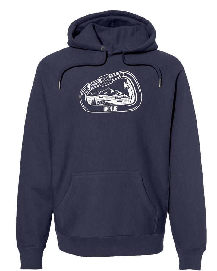 ROCK CLIMBING MOUNTAIN SCENE Super Heavyweight Hoodie