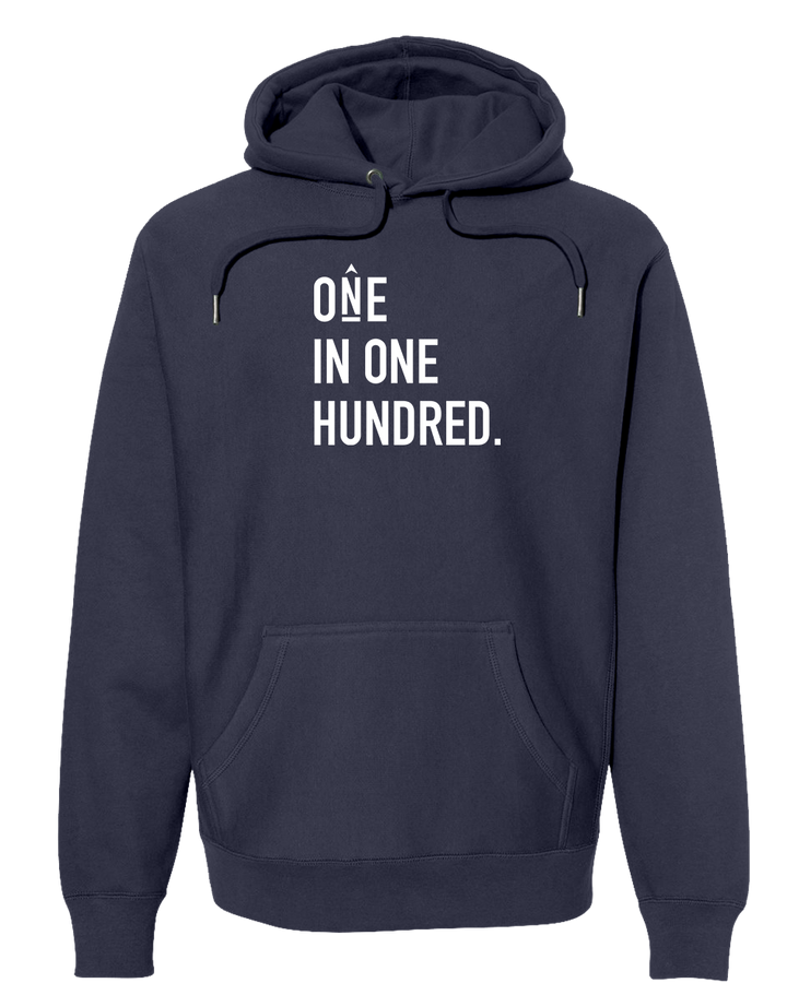 ONE IN ONE HUNDRED STACKED Super Heavyweight Hoodie