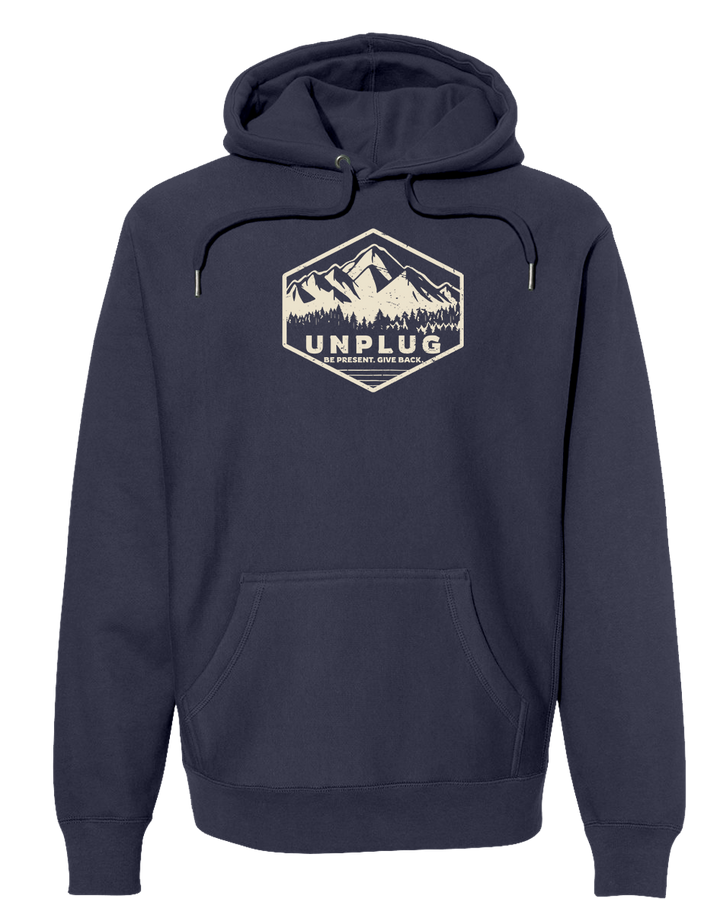 UNPLUG MOUNTAIN BADGE Super Heavyweight Hoodie