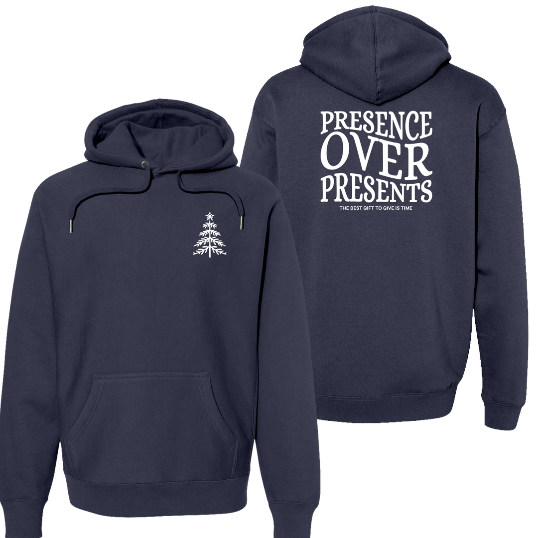 PRESENCE OVER PRESENTS Super Heavyweight Hoodie