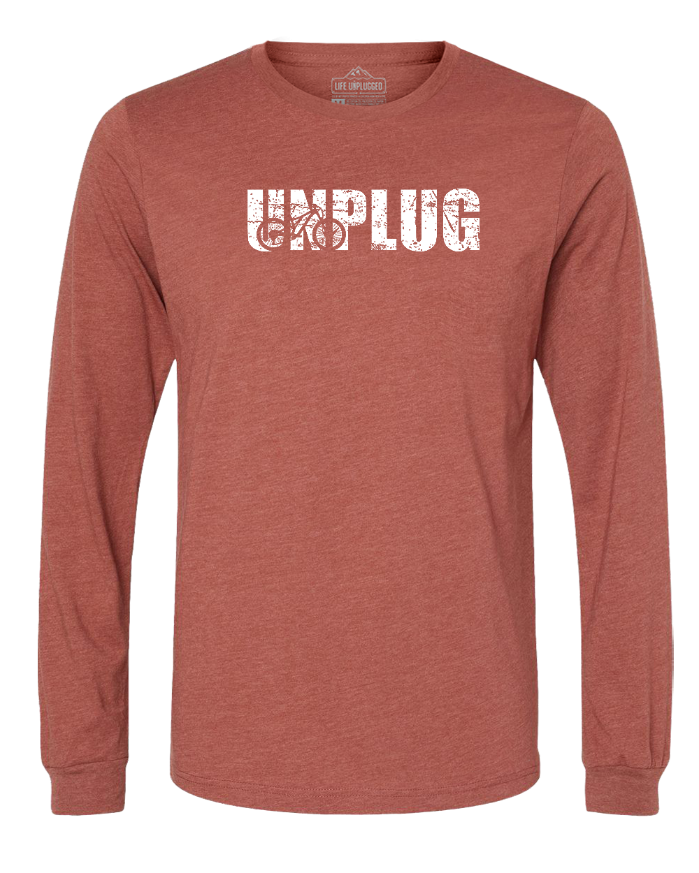 Unplug Mountain Bike Silhouette Long Sleeve T-Shirt
