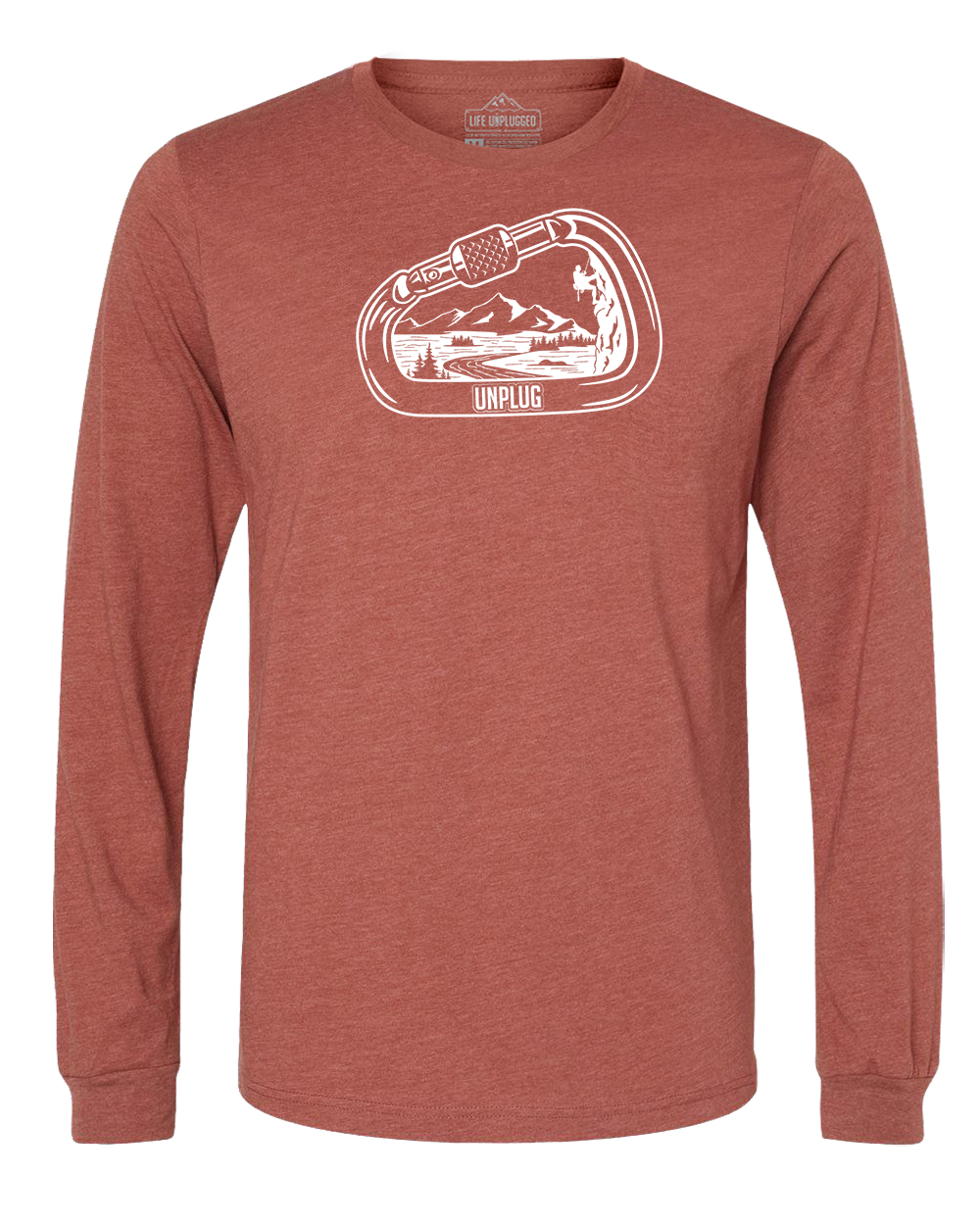 Rock Climbing Mountain Scene Long Sleeve T-Shirt