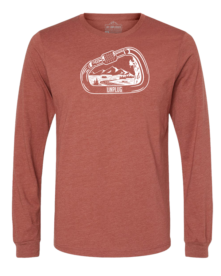 Rock Climbing Mountain Scene Long Sleeve T-Shirt