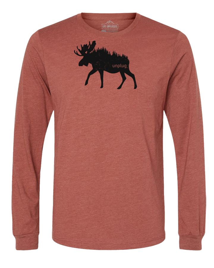 Moose In The Trees Long Sleeve T-Shirt